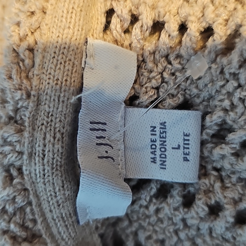 J.Jill Size LP Tan Hooded Cardigan Sweater - Picture 9 of 10